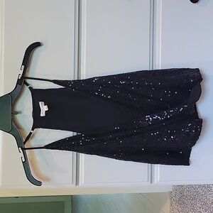 Sequin cross tank top